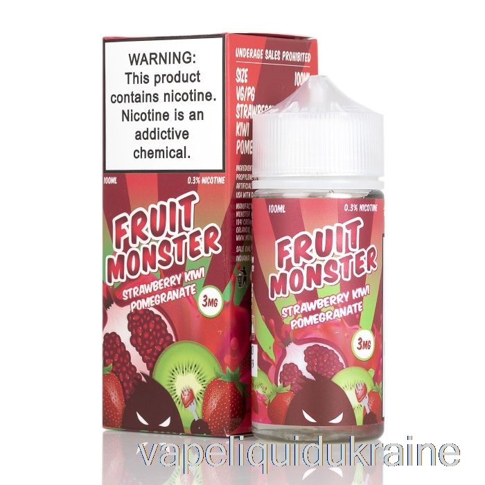 Vape Ukraine Strawberry Kiwi Pomegranate - Fruit Monster - 100mL 0mg